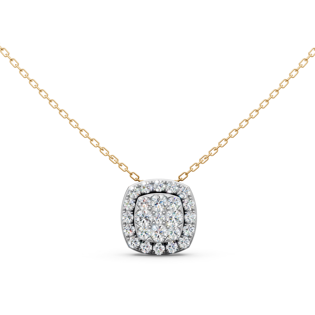 Sia Round Diamond Cluster Slider Ladies Pendant