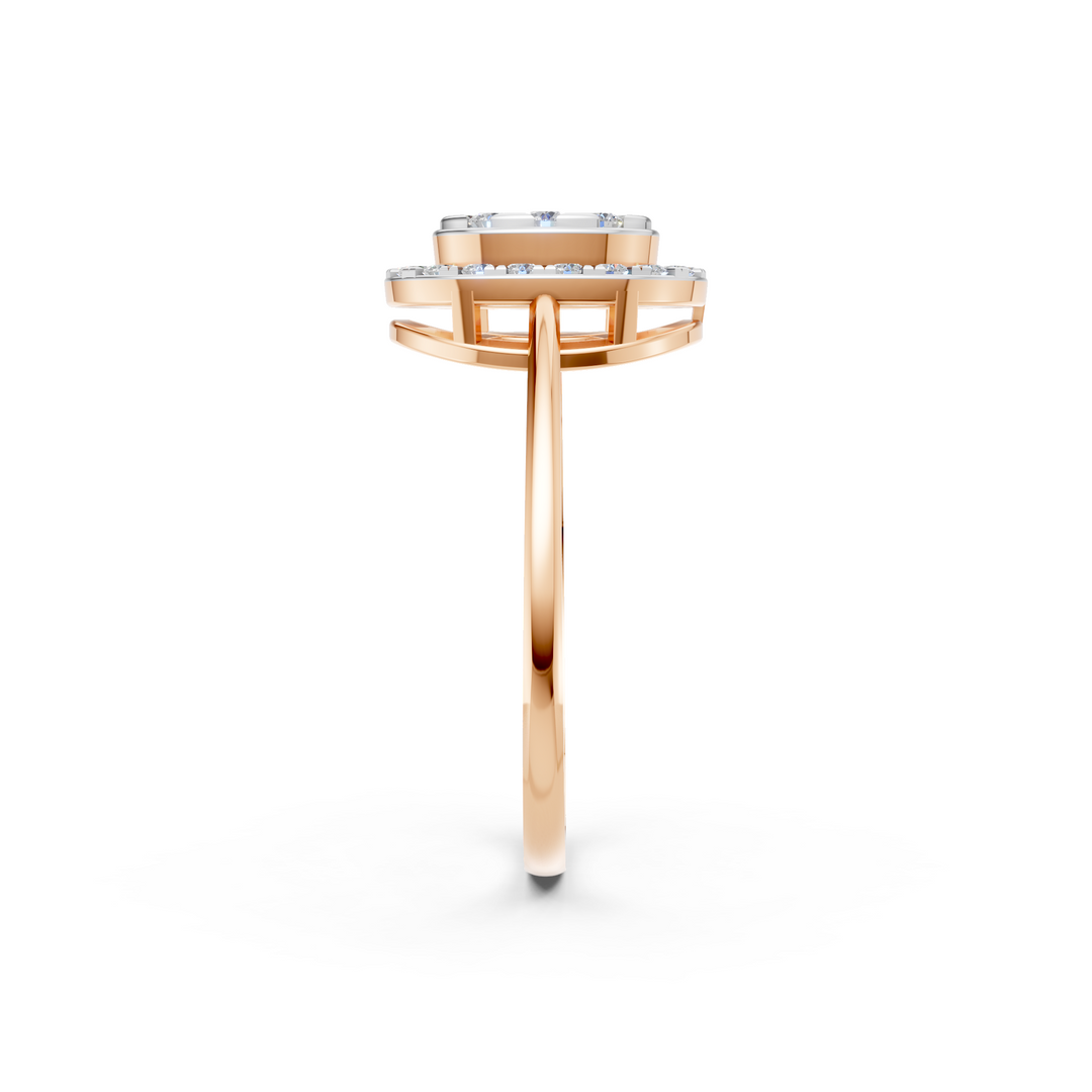 Ember Round Diamond Cluster Ladies Ring
