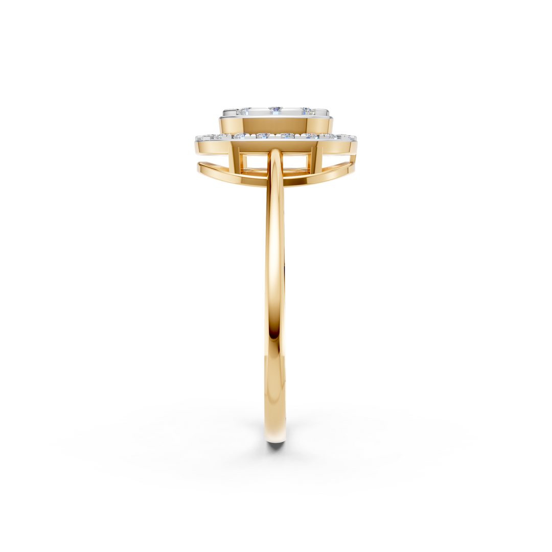 Ember Round Diamond Cluster Ladies Ring