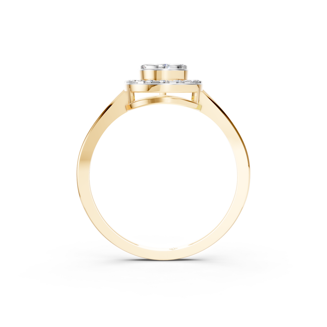 Ember Round Diamond Cluster Ladies Ring