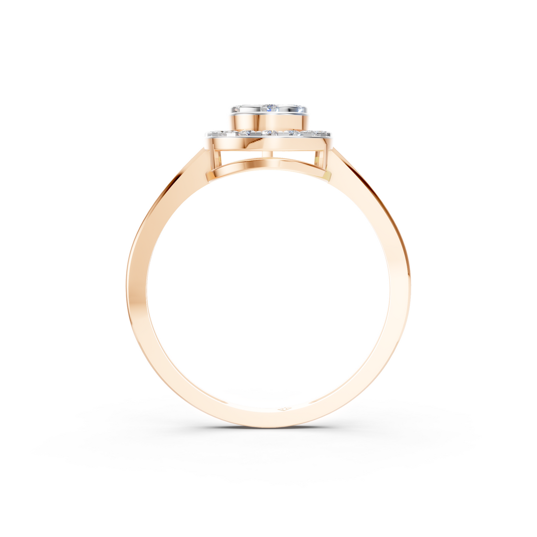 Ember Round Diamond Cluster Ladies Ring