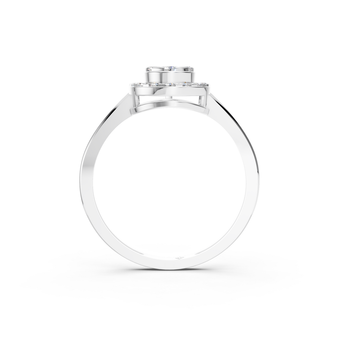 Ember Round Diamond Cluster Ladies Ring