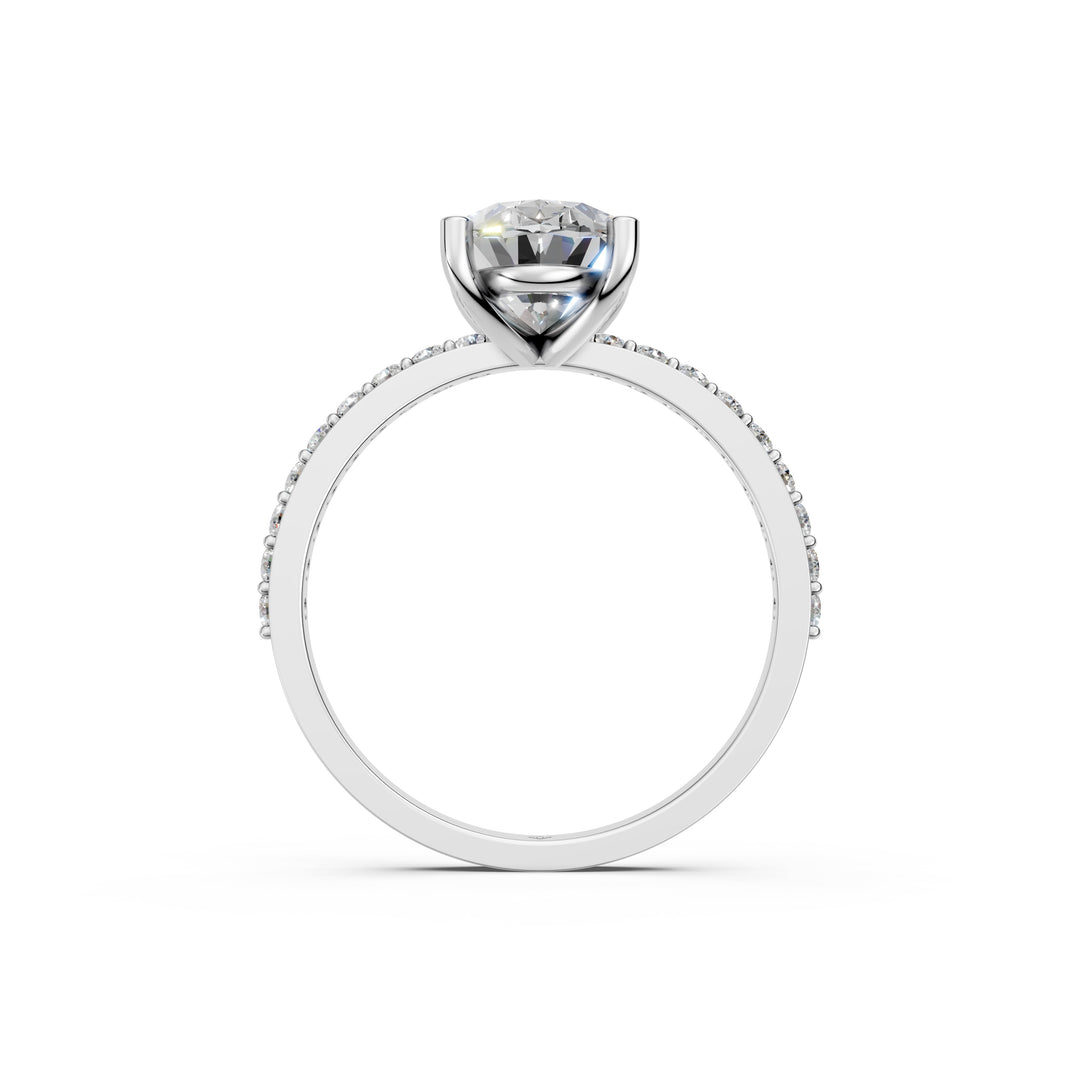 Eaira Oval Solitaire Diamond Womens Ring