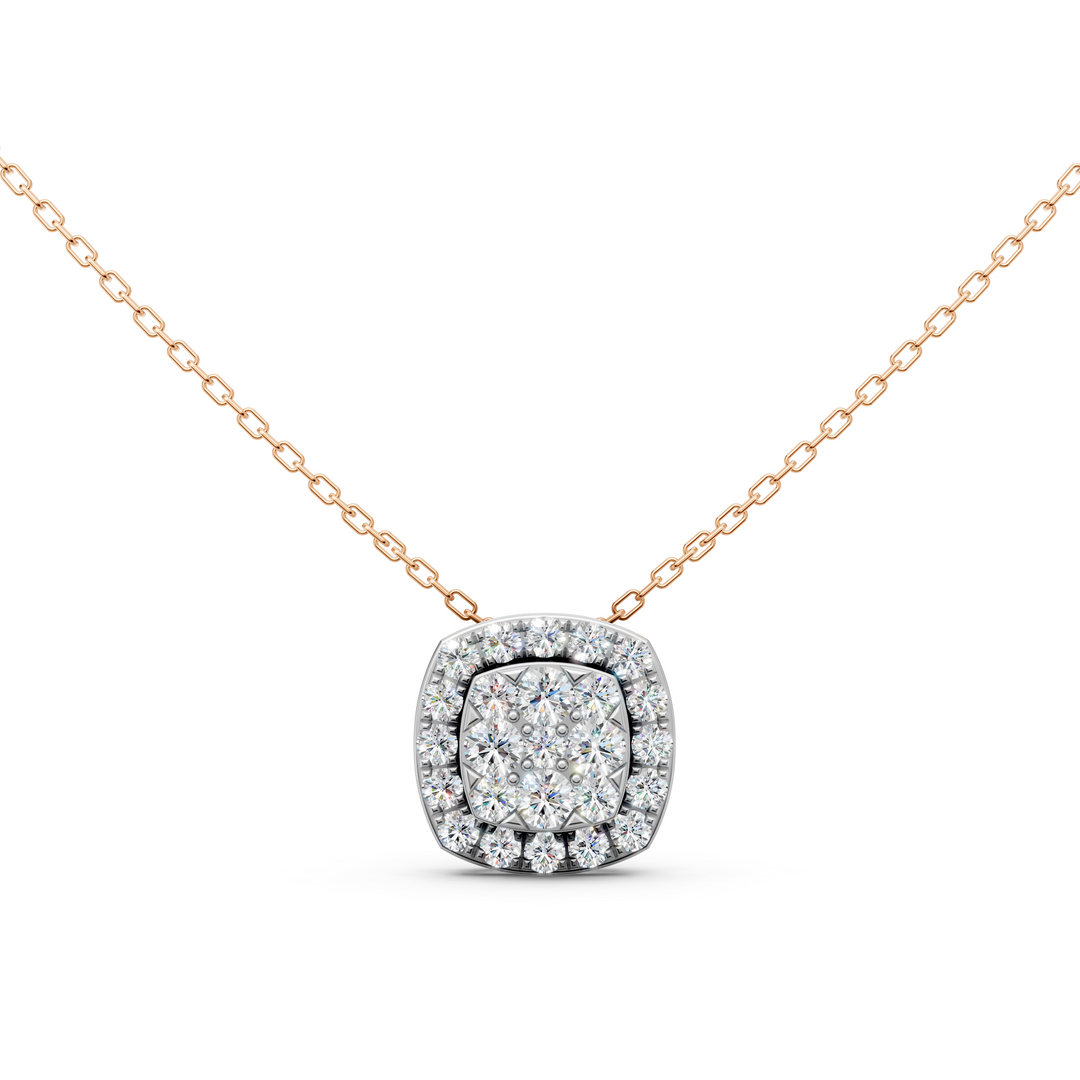 Sia Round Diamond Cluster Slider Ladies Pendant