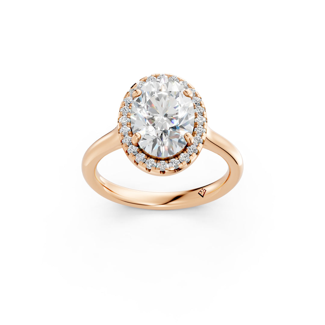 Xiana Oval Solitaire Diamond Womens Ring