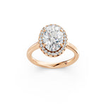 Load image into Gallery viewer, Xiana Oval Solitaire Diamond Womens Ring
