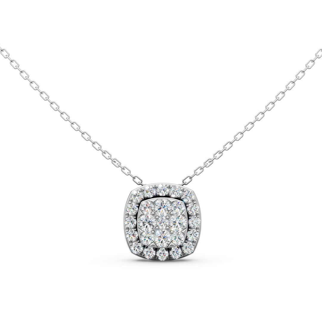 Sia Round Diamond Cluster Slider Ladies Pendant