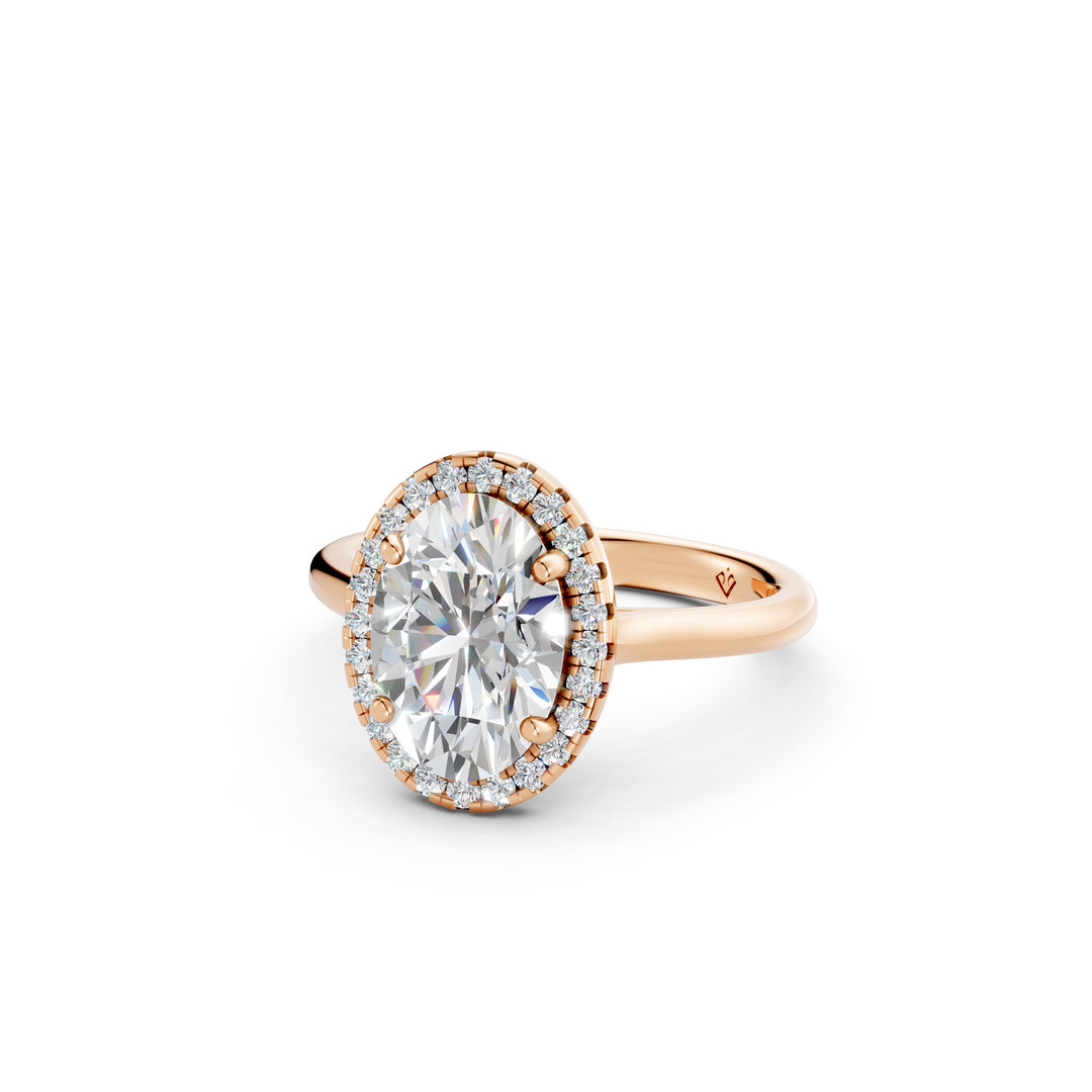 Xiana Oval Solitaire Diamond Womens Ring