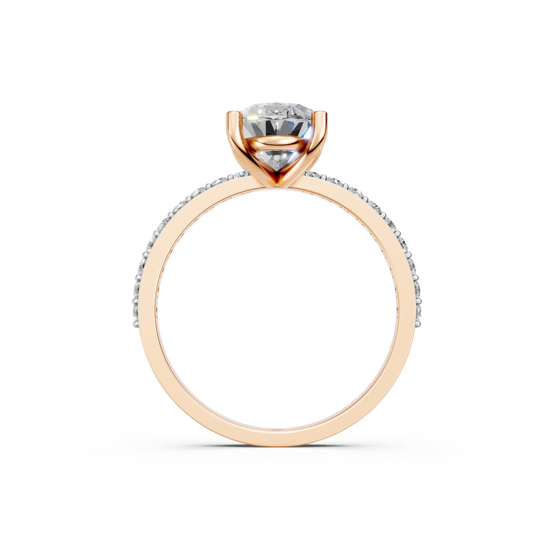 Eaira Oval Solitaire Diamond Womens Ring
