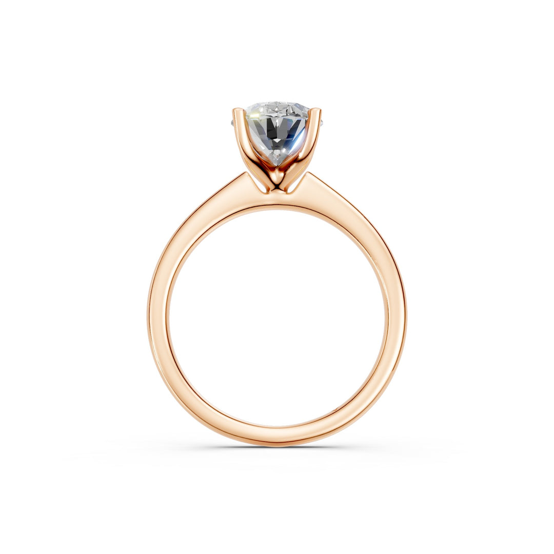 Larza Oval Solitaire Diamond Womens Ring