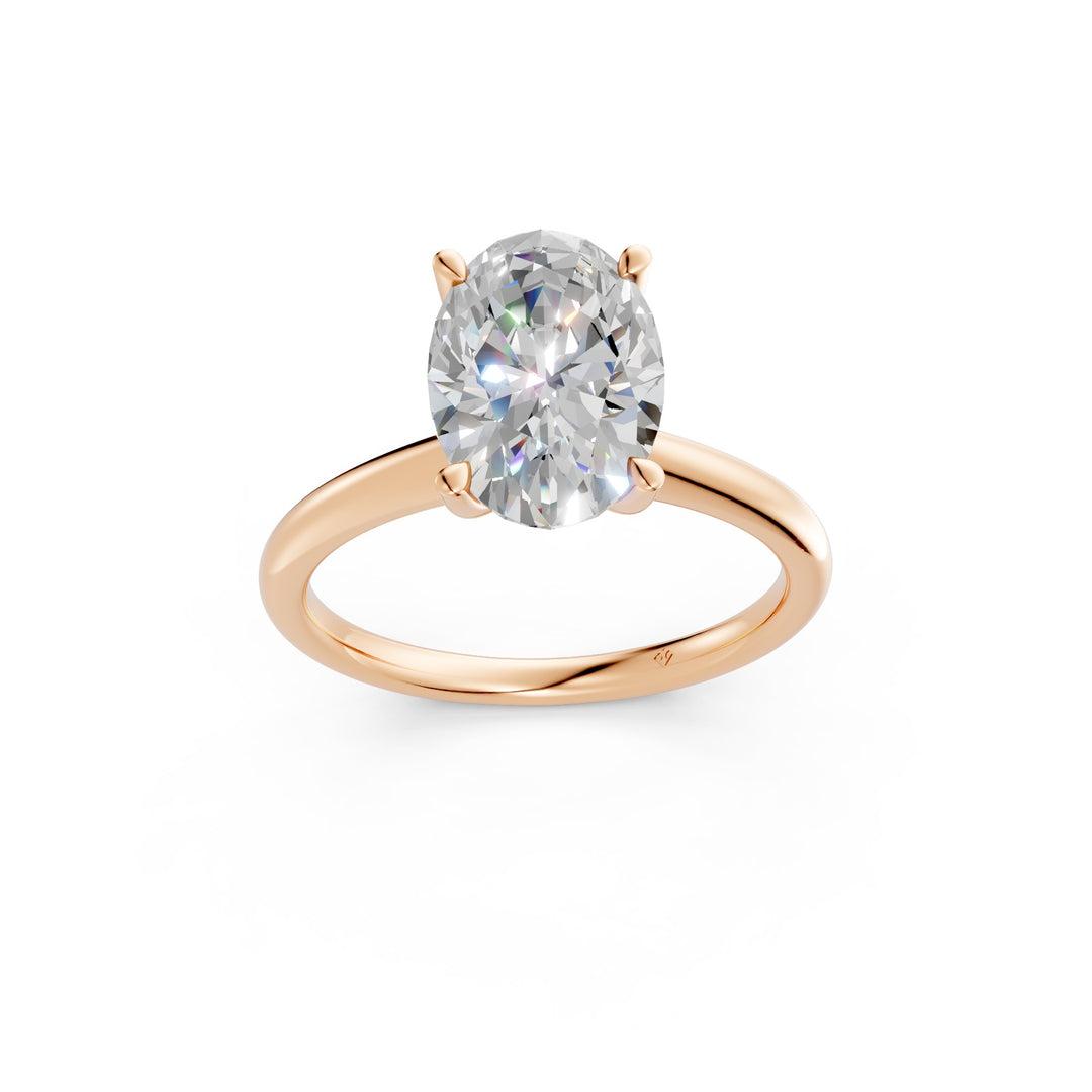 Larza Oval Solitaire Diamond Womens Ring