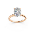 Load image into Gallery viewer, Larza Oval Solitaire Diamond Womens Ring
